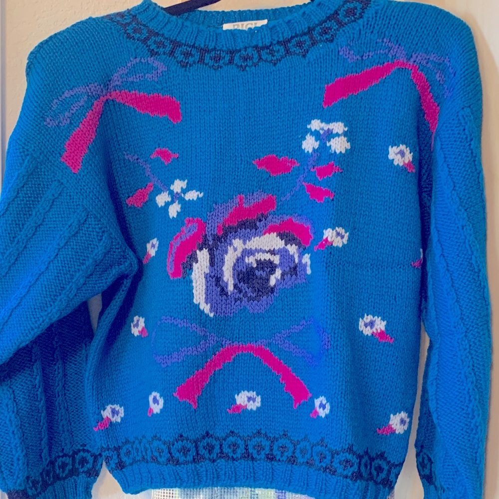 Vintage, BIGI hand knit pull over sweater